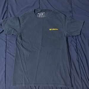 Columbia Men's Dark Blue Tee with Yellow Logo